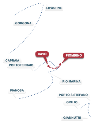 Ligne Piombino - Cavo - Piombino