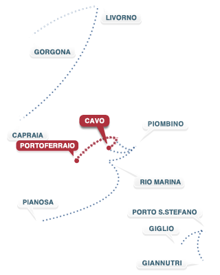 Cavo - Portoferraio - Cavo route