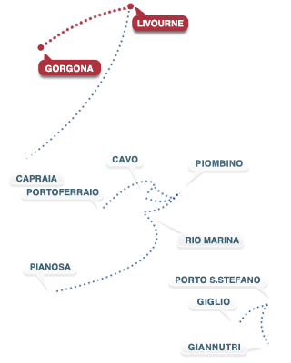 Ligne Livourne - Gorgona - Livourne Ligne Livourne - Gorgona - Livourne