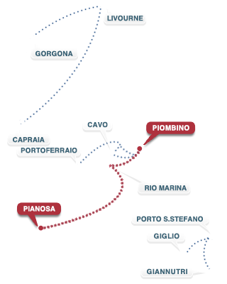 Ligne Piombino - Pianosa - Piombino Ligne Piombino - Pianosa - Piombino