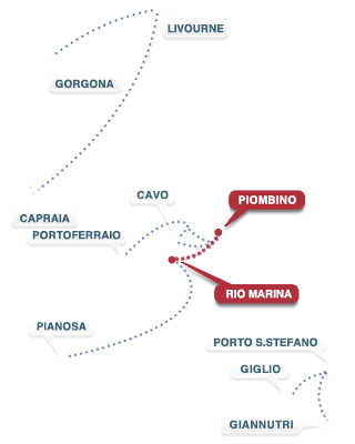 Ligne Piombino - Rio Marina - Piombino Ligne Piombino - Rio Marina - Piombino