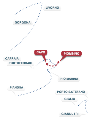 Piombino - Cavo - Piombino route