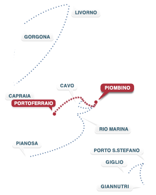 Strecke Piombino - Portoferraio - Piombino