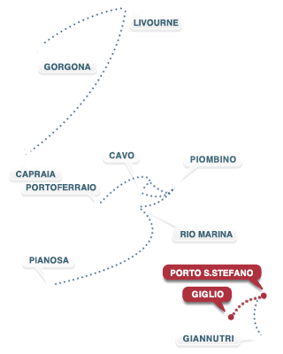 Ligne Porto S. Stefano - Giglio - Porto S. Stefano