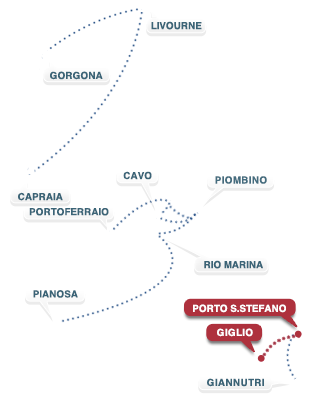 Ligne Porto S. Stefano - Giglio - Porto S. Stefano Ligne Porto S. Stefano - Giglio - Porto S. Stefano